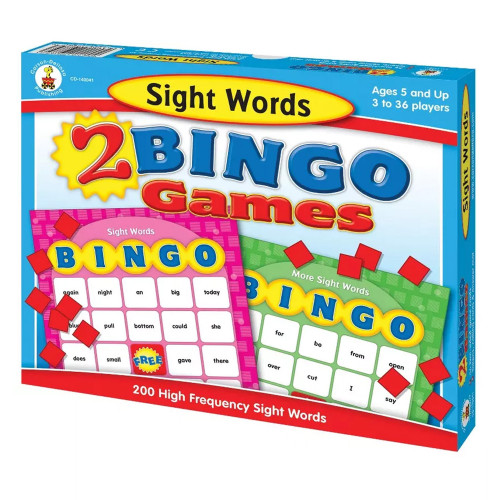 Sight Words Bingo Games
