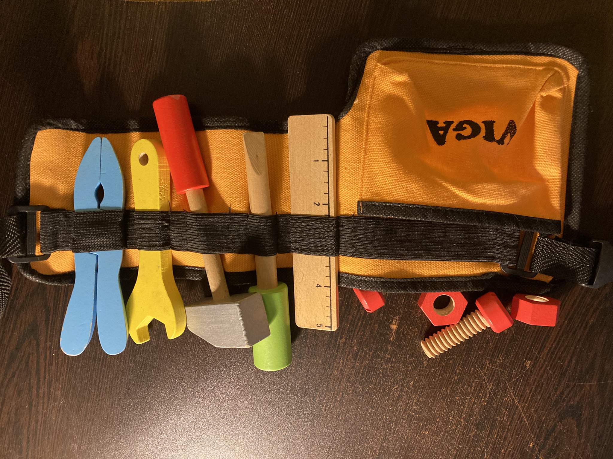 Wooden tools and tool belt
