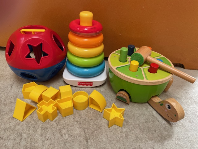 Hammer turtle Ring stacker and Shape sorter