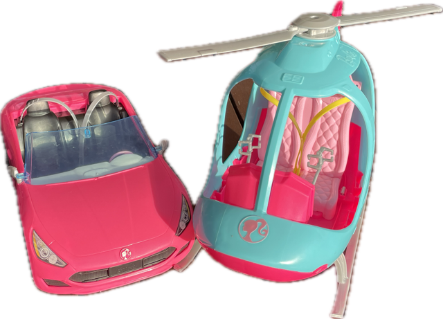 Barbie Helicopter and car