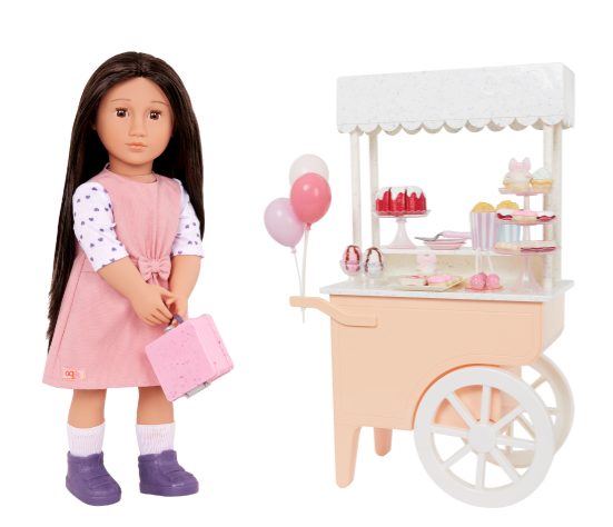 Our Generation dessert cart and doll